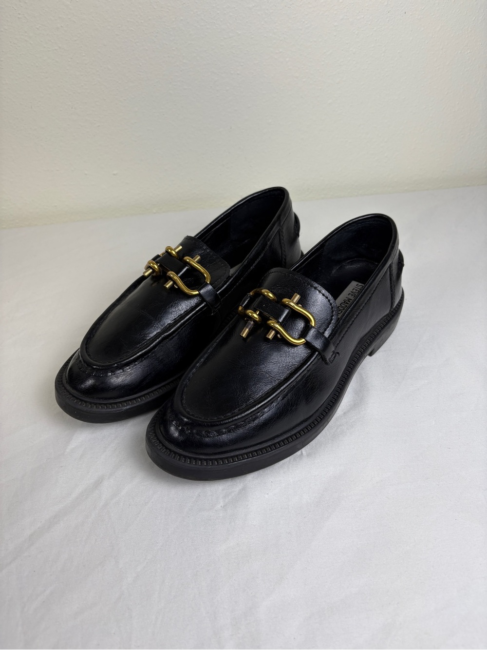 Steve Madden Black Kalon Loafer Chunky Lug Sole Whimsigoth Dark Academia Y2k